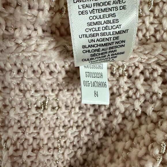 Chico’s Sweater Size 3 or XL Subtle Shine Naomi Pullover Pink Gold - Picture 8 of 8